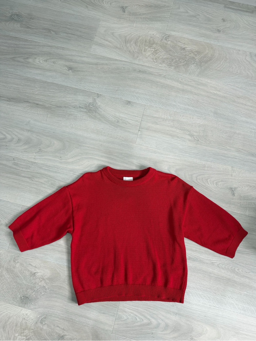 H&M Red Crewneck Knit Sweater